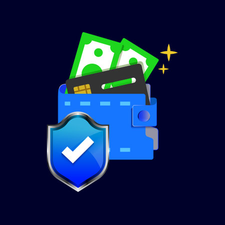 Wallet system security icon illustration graphic