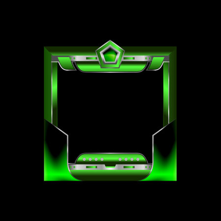 Futuristic frame interface avatar graphic for gameのイラスト素材