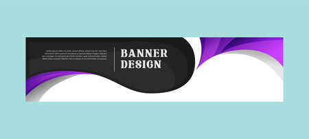 Modern business and corporate horizontal abstract banner template graphicのイラスト素材
