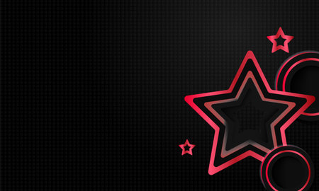 Abstract dark wallpaper background with stars gradient red shape element designの写真素材