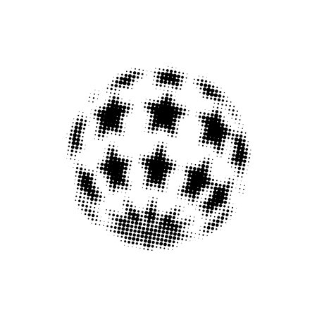 3d shape black stars dot halftone element isolatedのイラスト素材