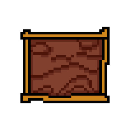 Pixel art wooden board game object element conceptのイラスト素材