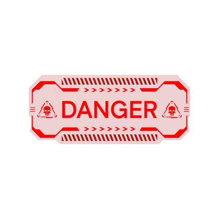 Futuristic alert conceptual layout with hud element vectorのイラスト素材