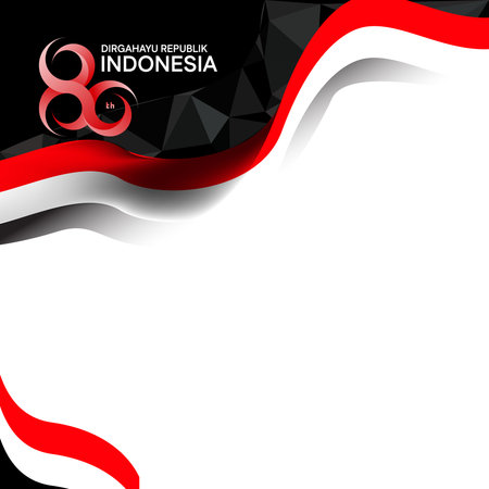 Twibbon social media dirgahayu republik indonesia template designの写真素材