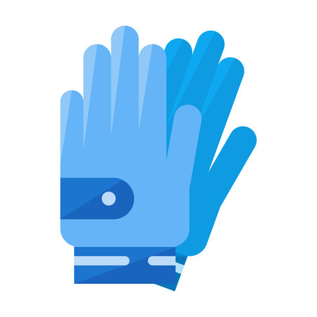 Gloves, golf mittens icon in flat style with high quality vectorのイラスト素材