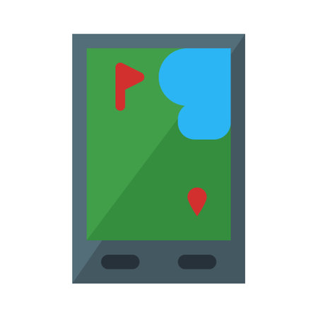 Golf gps icon in flat style with high quality vectorのイラスト素材