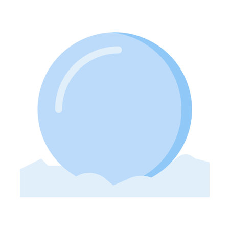Snow ball icon in flat style with high quality vectorのイラスト素材