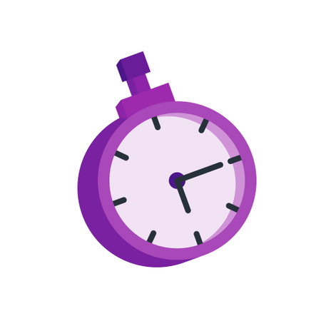 Blue stopwatch icon graphic illustration high quality vector