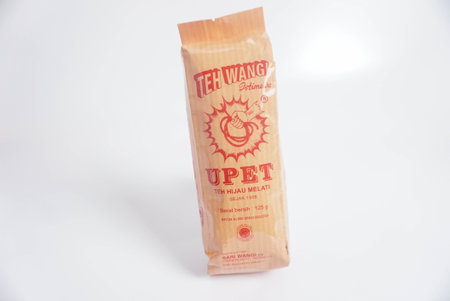 A package of Javanese Tea or Teh Upet is a brand of Jasmine Tea.のeditorial素材