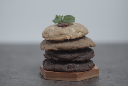 Stacking Cookies with layering colour cookies