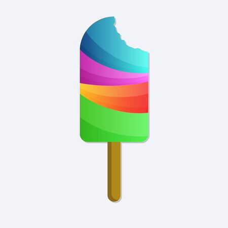 Ice cream illustration gradient designのイラスト素材