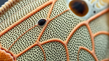 Macro detail of the skin of a butterfly. Shallow depth of field.の素材