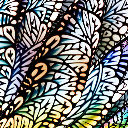 abstract background with a pattern in the style of stained-glass windowの素材