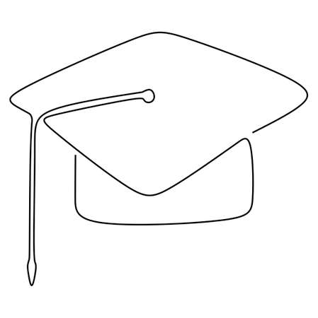 continuous one line drawing of a cart shop trolley. Vector illustrationのイラスト素材