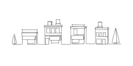 City skyline illustrationのイラスト素材