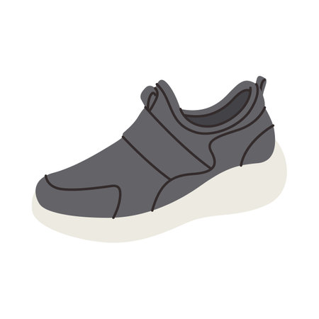 Sneakers isolated on white background. Vector illustration in flat style.のイラスト素材