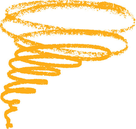 Conceptual hand drawing of a tornado. Hand drawn design element isolated on white backgroundのイラスト素材