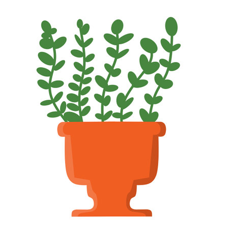 Plant in pot icon. Flat illustration of plant in pot vector icon for webのイラスト素材