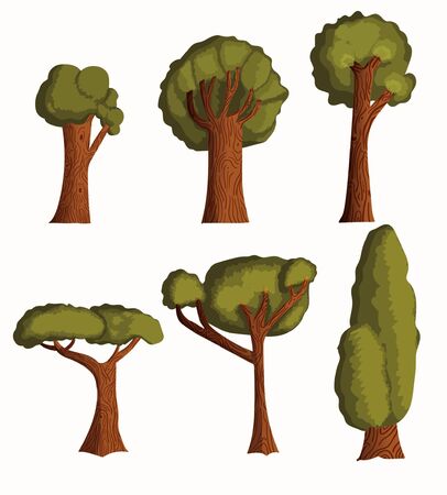 many trees of jungle vectorのイラスト素材