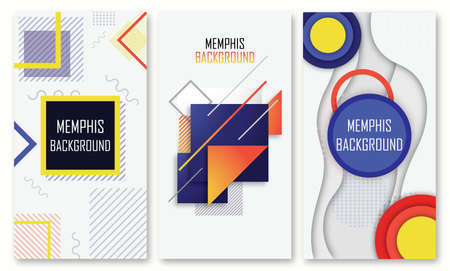 memphis background. memphis style for your background projcet, flyer etc. colorful vector.のイラスト素材