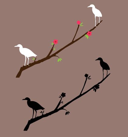 Birds Decorative Decalのイラスト素材