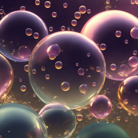 Shiny bubbles wallpaper backgroundの素材