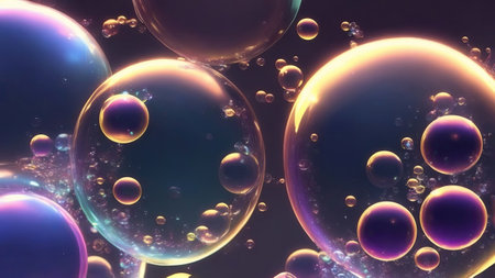 Shiny bubbles wallpaper backgroundの素材