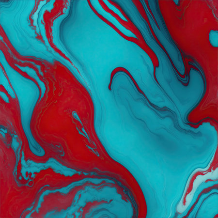 Red and Turquoise marble textured backgroundの素材