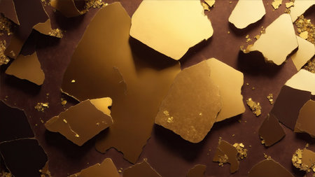 Brown with pieces of gold texture backgroundの素材