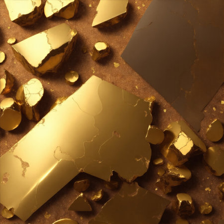 Brown with pieces of gold texture backgroundの素材