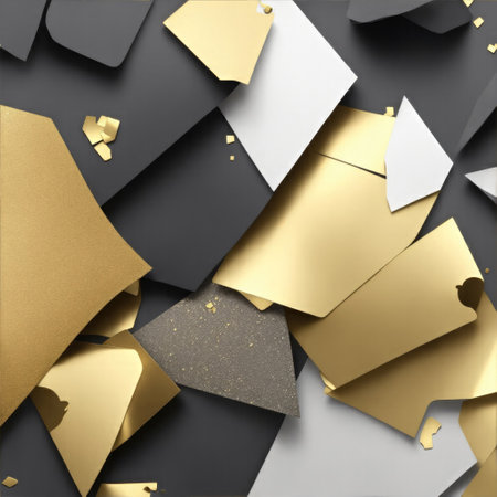 Gray with pieces of gold texture backgroundの素材