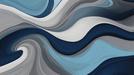3d illustration, abstract background, blue and black waves, digital paintingの素材