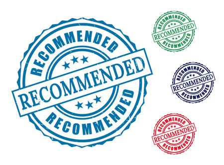 recommended stamp vector graphic elements for design and marketing materials seals and approvalsのイラスト素材