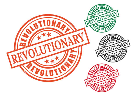 A Revolutionary Grunge Rubber Stamp Collection, Transformative &amp; Pioneering Vector Designsのイラスト素材
