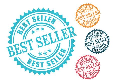 A Best Seller Label Set, Grunge Style High Demand Product Stamp Packのイラスト素材