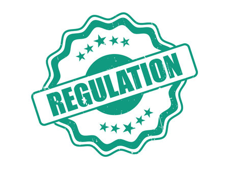 A Decorative Border Regulation Rubber Stamp for Standards and Policyのイラスト素材