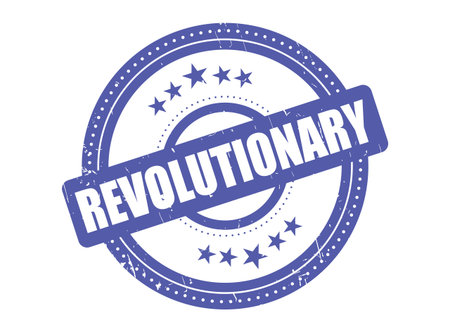 A Revolutionary Rubber Stamp Seal with a Dotted Circleのイラスト素材