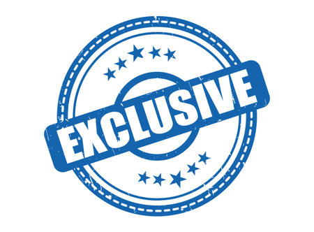 A Exclusive Rubber Stamp Seal with a Star Borderのイラスト素材