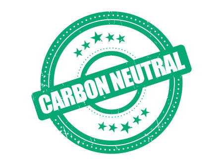 A Carbon Neutral Rubber Stamp Seal with a Dotted Circleのイラスト素材