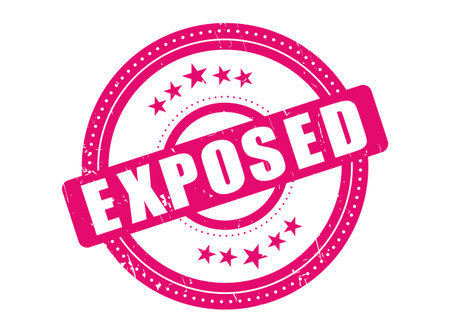 A Exposed Rubber Stamp Seal with a Dotted Circleのイラスト素材