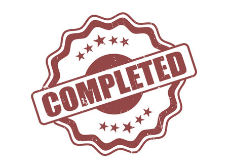 A Completed Rubber Stamp Seal with a Decorative Borderのイラスト素材