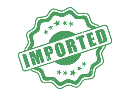 A Imported Rubber Stamp Seal with a Decorative Borderのイラスト素材