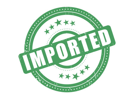 A Imported Rubber Stamp Seal with a Dotted Circleのイラスト素材