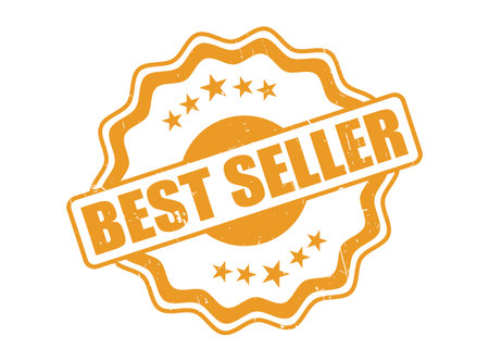 A Best Seller Rubber Stamp Seal with a Decorative Borderのイラスト素材