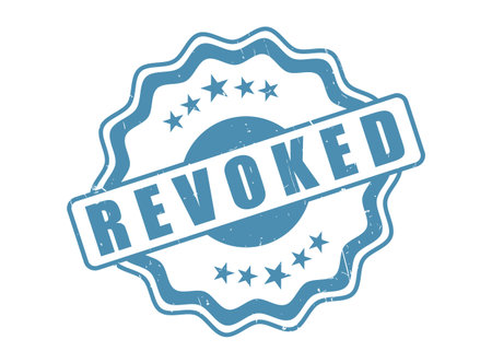 A Revoked Rubber Stamp Seal with a Decorative Borderのイラスト素材