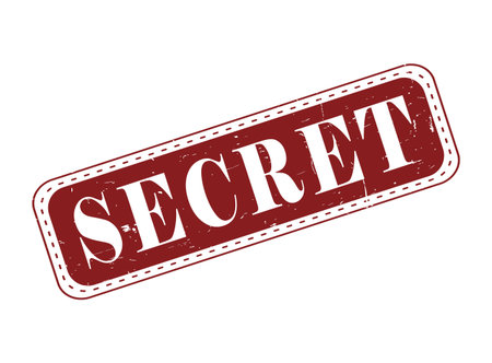 A SECRET Rubber Stamp Seal on a Barのイラスト素材