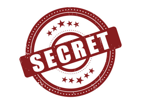 A SECRET Rubber Stamp Seal with a Dotted Circleのイラスト素材