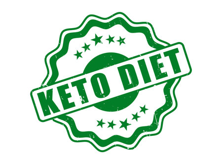 A KETO DIET Rubber Stamp Seal with a Decorative Borderのイラスト素材