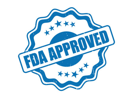 A FDA APPROVED Rubber Stamp Seal with a Decorative Borderのイラスト素材