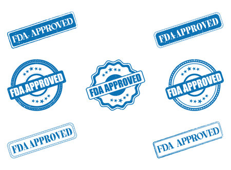 A Collection of FDA APPROVED Rubber Stamps and Sealsのイラスト素材